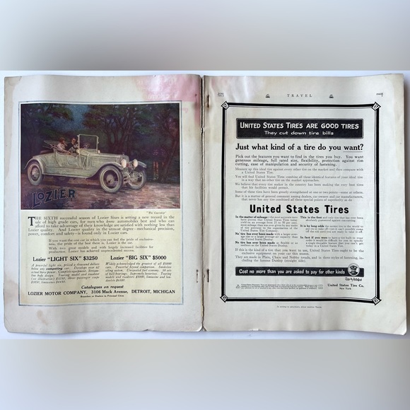 1913 JUNE TRAVEL MAGAZINE - QUIMPERLE, BRITTANY Railroads, Cars, Parks, Ads - Picture 7 of 16